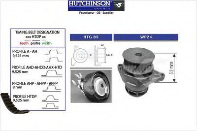 Водяной насос + комплект зубчатого ремня HUTCHINSON купить