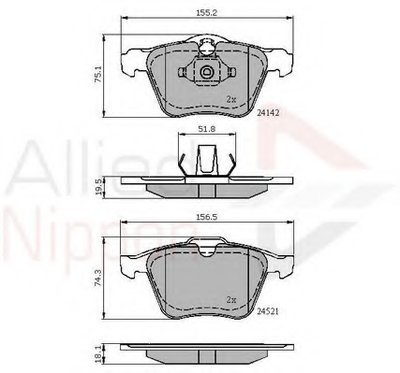 Комплект тормозных колодок, дисковый тормоз ANL Braking COMLINE купить