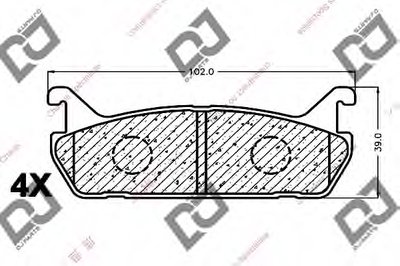 Комплект тормозных колодок, дисковый тормоз DJ PARTS купить