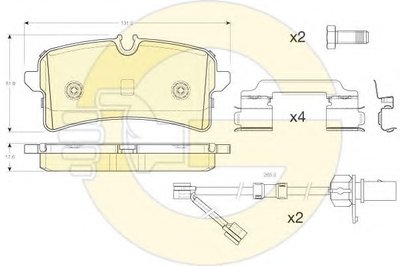 Комплект тормозных колодок, дисковый тормоз GIRLING купить