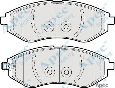 Комплект тормозных колодок, дисковый тормоз APEC braking купить