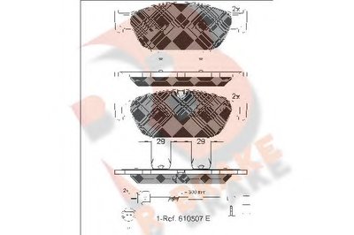 Комплект тормозных колодок, дисковый тормоз R BRAKE купить