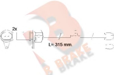 Сигнализатор, износ тормозных колодок R BRAKE купить