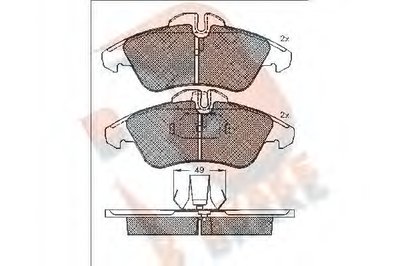 Комплект тормозных колодок, дисковый тормоз R BRAKE купить