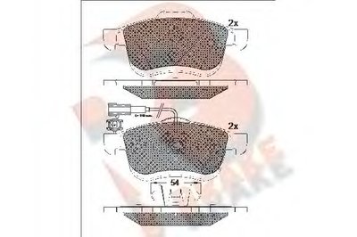 Комплект тормозных колодок, дисковый тормоз R BRAKE купить