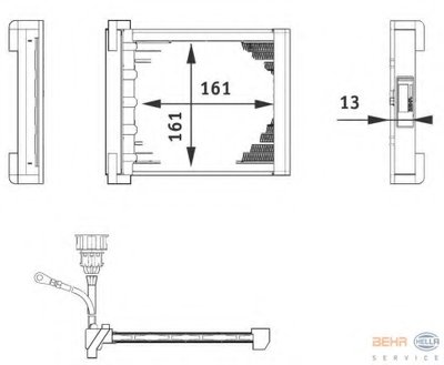 Теплообменник, отопление салона BEHR HELLA SERVICE HELLA купить