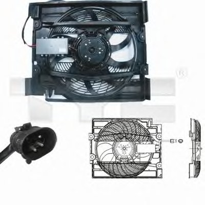 Вентилятор радиатора Wentylator chіodnicy (z obudow№) BMW 5 (E39) 2.0-4.9 11.95-05.04
