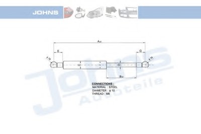 Газовая пружина, капот JOHNS купить