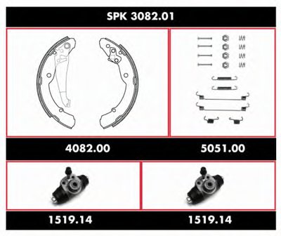 Комплект тормозов, барабанный тормозной механизм Super Precision Kit REMSA купить