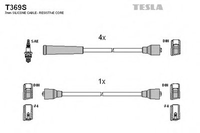 Комплект проводов зажигания TESLA купить