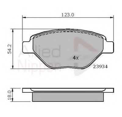 Комплект тормозных колодок, дисковый тормоз ANL Braking COMLINE купить