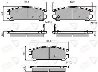 Комплект тормозных колодок, дисковый тормоз ANL Braking COMLINE купить