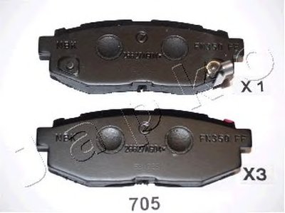 Колодки тормозные дисковые задние Subaru Tribeca 3.0, 3.6, Legacy V 2.5 GT (05-)/Toyota Gt 86 2.0 (12-) (51705) JAPKO