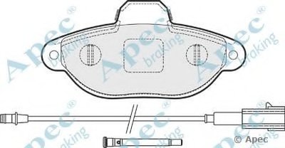 Комплект тормозных колодок, дисковый тормоз APEC braking купить