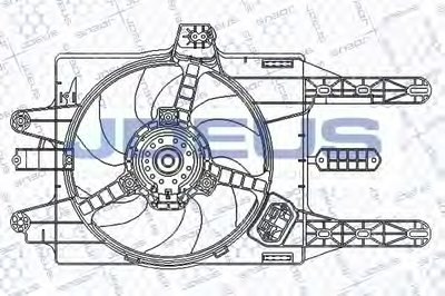 Вентилятор, охлаждение двигателя JDEUS купить