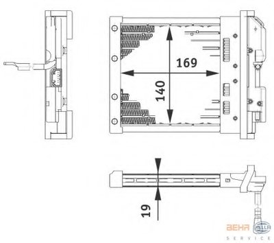 Теплообменник, отопление салона BEHR HELLA SERVICE HELLA купить
