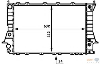 Радиатор, охлаждение двигателя BEHR HELLA SERVICE HELLA купить