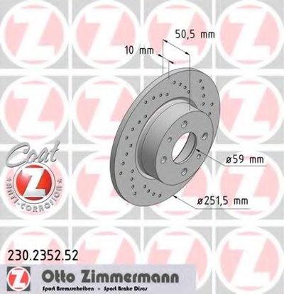 Тормозной диск SPORT BRAKE DISC COAT Z ZIMMERMANN купить