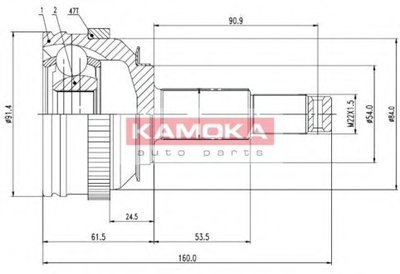 Шарнирный комплект, приводной вал KAMOKA KAMOKA купить