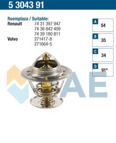 Термостат, охлаждающая жидкость FAE купить
