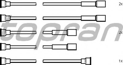 Комплект проводов зажигания TOPRAN купить