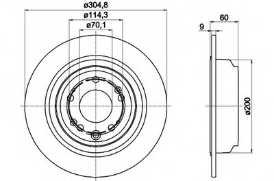 Тормозной диск зад. Accord VIII 08- 2.0-2.4 305mm