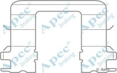 Комплектующие, тормозные колодки APEC braking купить