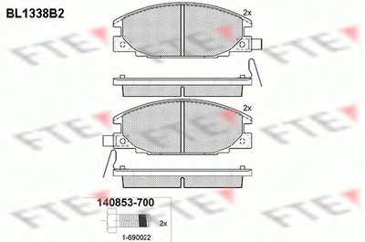 Комплект тормозных колодок, дисковый тормоз FTE купить