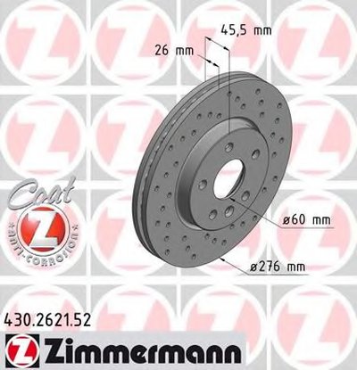 Тормозной диск SPORT BRAKE DISC COAT Z ZIMMERMANN купить