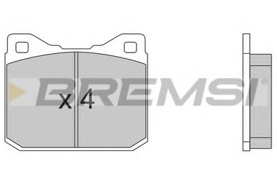 Комплект тормозных колодок, дисковый тормоз BREMSI купить