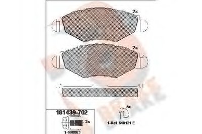 Комплект тормозных колодок, дисковый тормоз R BRAKE купить