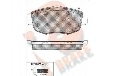 Комплект тормозных колодок, дисковый тормоз R BRAKE купить