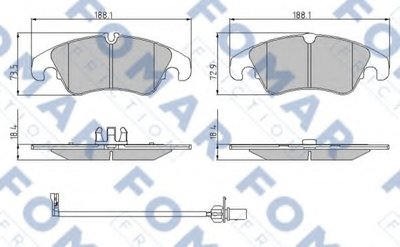 Комплект тормозных колодок, дисковый тормоз FOMAR Friction купить