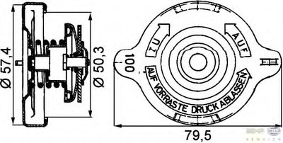 Крышка, резервуар охлаждающей жидкости BEHR HELLA SERVICE HELLA купить