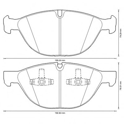 Дисковые тормозные колодки, комплект Klocek hamulcowy kpl. ceramiczny przуd BMW (F16, F86), X5 (E70)