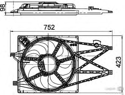 Вентилятор, охлаждение двигателя BEHR HELLA SERVICE купить