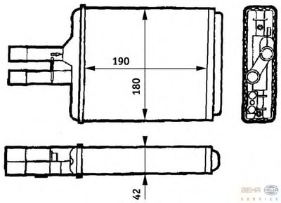 Теплообменник, отопление салона BEHR HELLA SERVICE купить