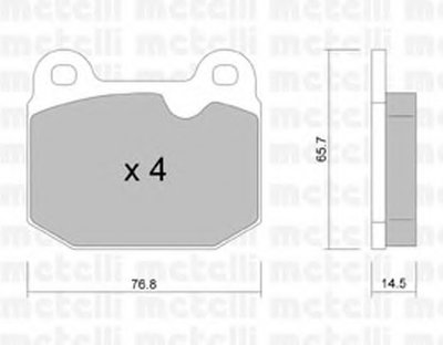 Комплект тормозных колодок, дисковый тормоз METELLI купить