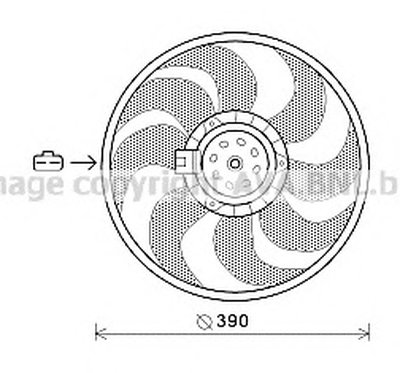 Вентилятор, охлаждение двигателя AVA QUALITY COOLING купить