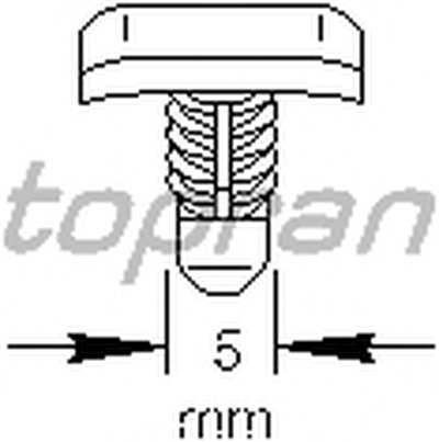 Зажим, молдинг / защитная накладка TOPRAN купить