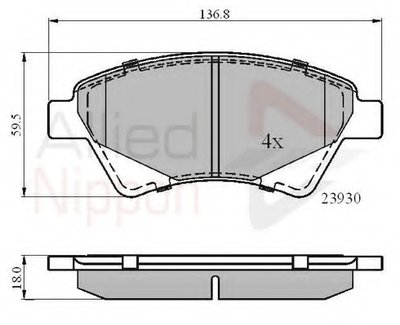 Комплект тормозных колодок, дисковый тормоз ANL Braking COMLINE купить