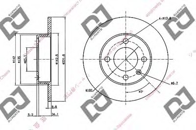 Тормозной диск DJ PARTS купить