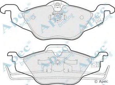 Комплект тормозных колодок, дисковый тормоз APEC braking купить