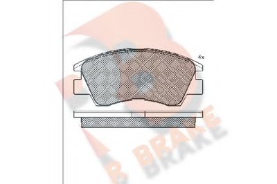 Комплект тормозных колодок, дисковый тормоз R BRAKE купить