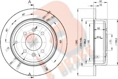 Тормозной диск R BRAKE купить