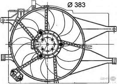 Вентилятор, охлаждение двигателя BEHR HELLA SERVICE HELLA купить