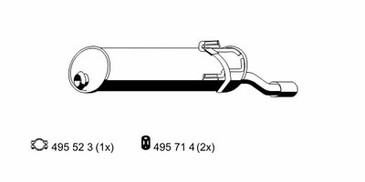 Глушитель выхлопных газов конечный ERNST купить