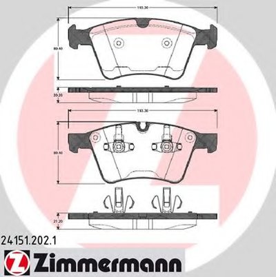 Комплект тормозных колодок, дисковый тормоз ZIMMERMANN купить