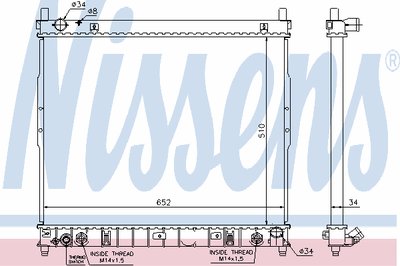 Радиатор, охлаждение двигателя NISSENS купить