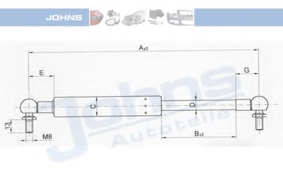 Газовая пружина, крышка багажник JOHNS купить